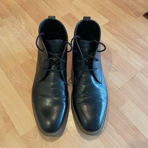 Men’s black dress boot shoes